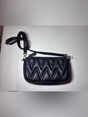 Mario Valentino Black Quilted Crossbody Bag